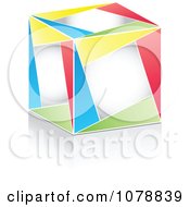 Clipart Colorful Cubic Box And Shadow Royalty Free Vector Illustration