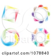 Clipart Colorful Round And Square Design Elements Royalty Free Vector Illustration