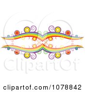 Clipart Colorful Rule Divider With Circles And Spirals Royalty Free Vector Illustration by Andrei Marincas
