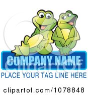 Poster, Art Print Of Laughing Frogs And Sample Text Logo