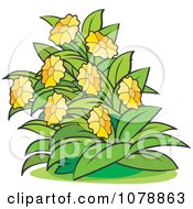 Poster, Art Print Of Bush With Yellow Flowers 1