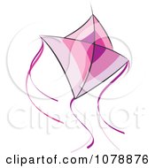 Clipart Flying Purple Kite Royalty Free Vector Illustration by Lal Perera