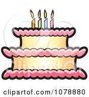 Clipart Birthday Cake Royalty Free Vector Illustration by Lal Perera