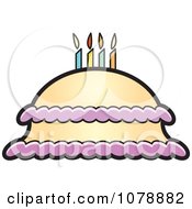 Clipart Mound Birthday Cake Royalty Free Vector Illustration