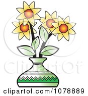 Poster, Art Print Of Vase Of Yellow Flowers
