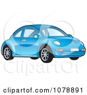 Shiny Blue Vw Bug Car
