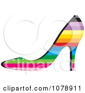 Rainbow Colored High Heel Shoe Logo