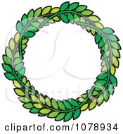 Poster, Art Print Of Green Leaf Laurel Wreath