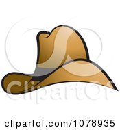 Clipart Brown Cowboy Hat Royalty Free Vector Illustration by Lal Perera