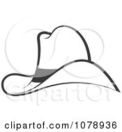 Clipart Outlined Cowboy Hat Royalty Free Vector Illustration