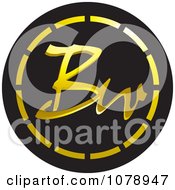 Clipart Gold And Black Bw Icon Royalty Free Vector Illustration