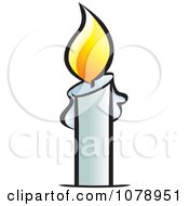 Clipart White Wax Candle Royalty Free Vector Illustration