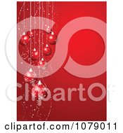 Clipart Red Christmas Background Baubles And Copyspace 2 Royalty Free Vector Illustration