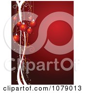 Clipart Red Christmas Background Baubles And Copyspace 1 Royalty Free Vector Illustration