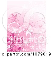 Clipart Pink Floral Grunge Background With Flowers Royalty Free Vector Illustration