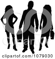 Poster, Art Print Of Silhouetted Businessman And Women