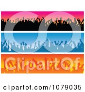 Poster, Art Print Of Pink Blue And Orange Silhouetted Audience Website Banners