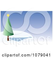 Poster, Art Print Of 3d Conical Christmas Tree Over Blue