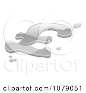Clipart 3d Liquid Silver Pound Sterling Symbol Royalty Free Vector Illustration by AtStockIllustration