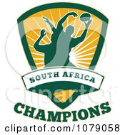 Clipart South Africa Champions Rugby Shield Royalty Free Vector Illustration