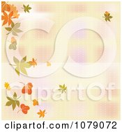 Poster, Art Print Of Blurred Autumn Background With A Border Of Falling Leaves