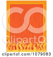Poster, Art Print Of Border Frame Of Orange Flames