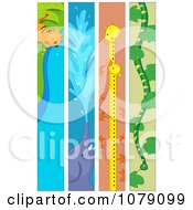 Poster, Art Print Of Vertical Tiger Elephant Giraffe And Snake Banners