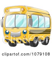 Poster, Art Print Of Happy Yellow School Bus