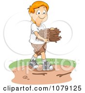 Poster, Art Print Of White Boy Gathering Kindling Firewood