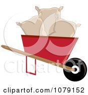 Poster, Art Print Of Seed Bags In A Red Wheelbarrow