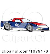 Poster, Art Print Of Red White And Blue Race Car