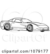 Poster, Art Print Of Ourlined Race Car