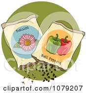 Poster, Art Print Of Packets Of Daisy And Bell Pepper Seeds