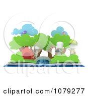 Clipart 3d Ivory Kids In A Camping Pop Up Book Royalty Free CGI Illustration by BNP Design Studio