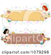 Poster, Art Print Of Set Of Retro Pinup Cupcake Baker Website Banners