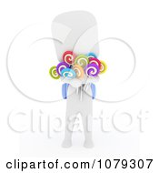Clipart 3d Ivory School Boy Holding Loli Pops Royalty Free CGI Illustration