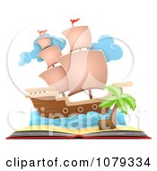 Clipart 3d Ship Pop Up Story Book Royalty Free CGI Illustration
