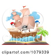 Poster, Art Print Of 3d Ivory People In A Pop Up Pirate Story Book