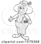 Clipart Outlined Clown Royalty Free Vector Illustration