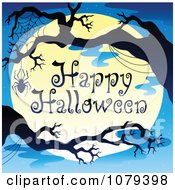 Poster, Art Print Of Spider And Bare Tree Happy Halloween Greeting