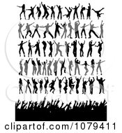 Poster, Art Print Of Silhouetted Dancers And Concert Fans