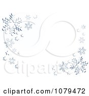Clipart Background Of Snowflakes And Stars Royalty Free Vector Illustration
