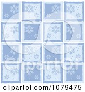 Poster, Art Print Of Blue Christmas Snowflake Winter Background 1