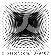 Clipart Black And White Halftone Dot Background 4 Royalty Free Vector Illustration