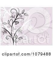 Clipart Purple Floral Vine Background Royalty Free Vector Illustration