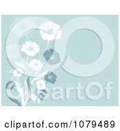 Poster, Art Print Of Blue Floral Background