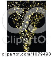 Clipart Burst Of Golden Stars On Black Royalty Free Vector Illustration by KJ Pargeter
