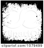 Clipart Black Grunge Border With White Copyspace Royalty Free Vector Illustration