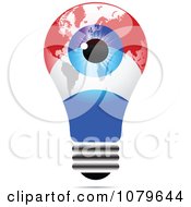 Poster, Art Print Of Blue Eye On A Luxembourg Light Bulb