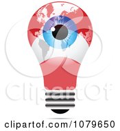 Poster, Art Print Of Blue Eye On An Austrian Light Bulb